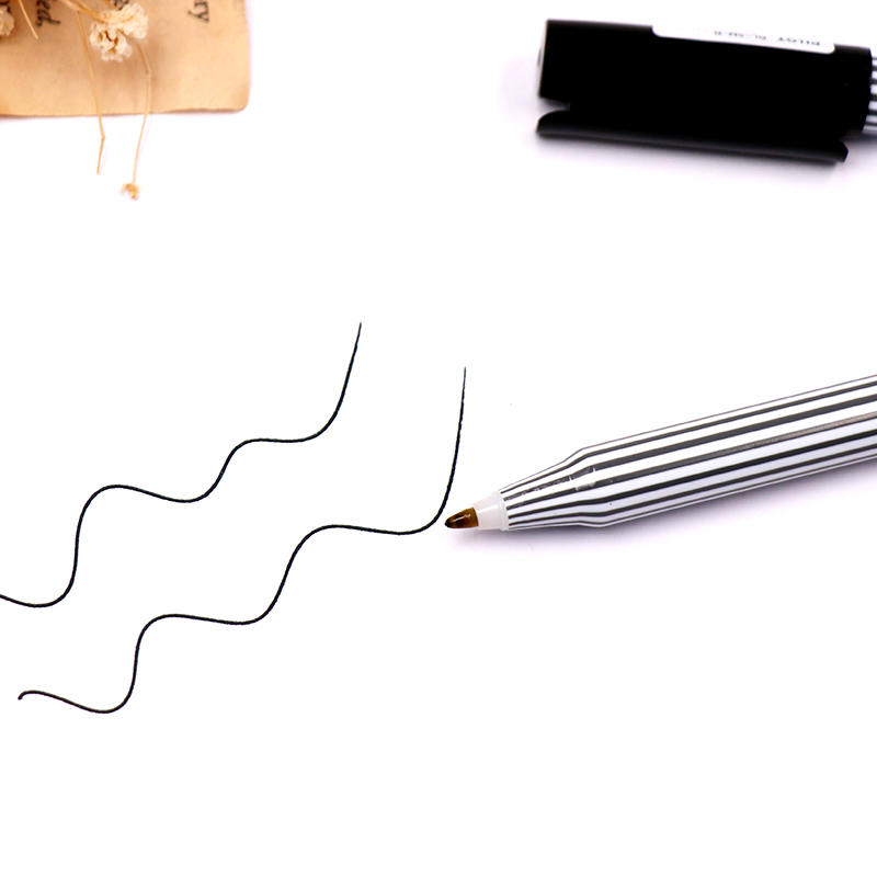 百乐（PILOT）BL-5M 条纹中性笔签字笔 超顺滑水笔 黑色 0.8mm 6支/袋