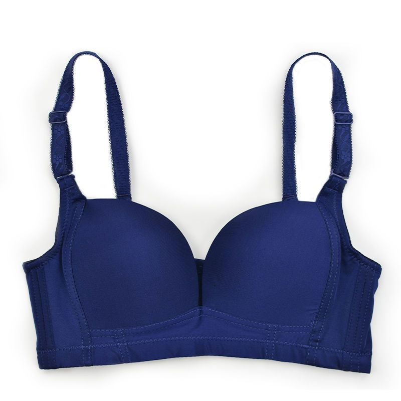 内衣女学生无钢圈薄款文胸四排扣大码大胸聚拢调整收副乳文胸套装no1