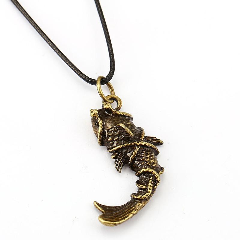 同款盗墓笔记周边饰品小哥张起灵吴邪蛇眉铜鱼项链男士复古吊坠女同款