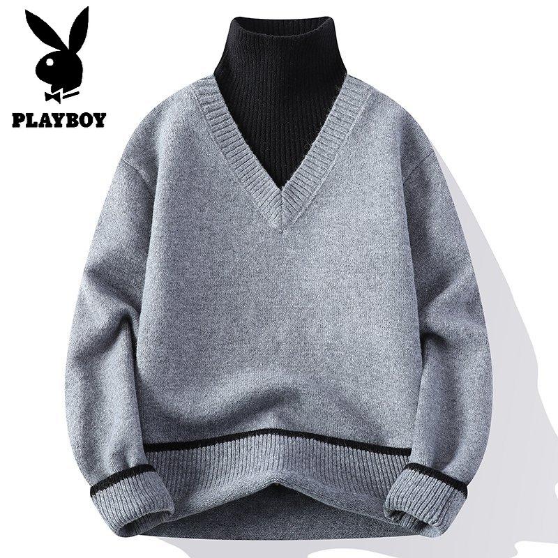 花花公子新款【新款】2025年秋冬半高领针织毛衣男群文件11.30_667高清大图