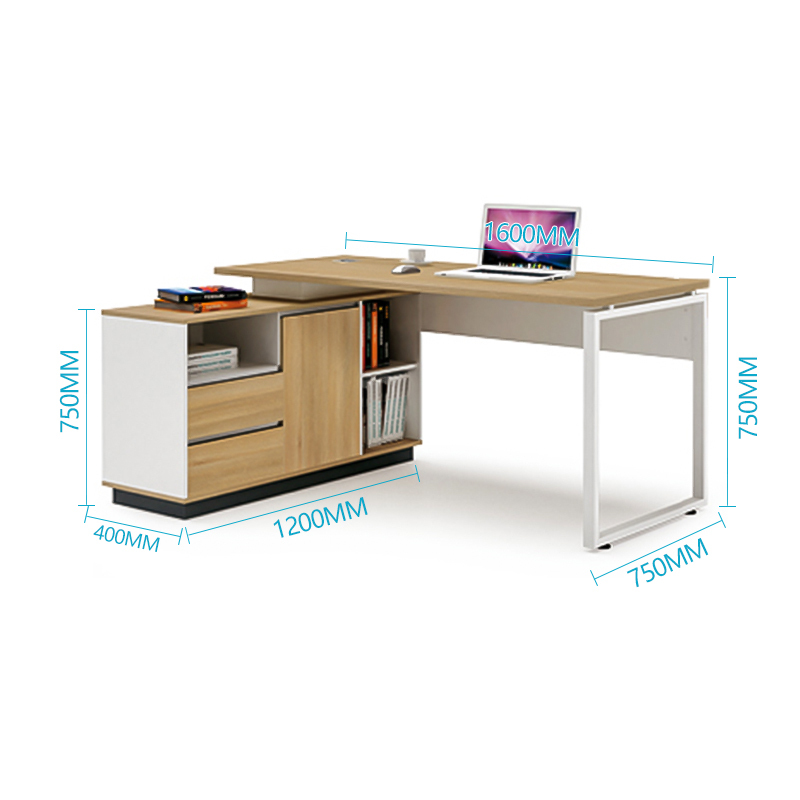 鸿业盛大FSH90-0106办公家具电脑桌办公桌简约现代1.6米小班台主管桌经理桌1600L*1200W*750H高清大图