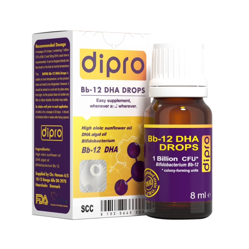 dipro迪辅乐DHA Bb-12科汉森益生菌 婴幼儿益生菌 8ml