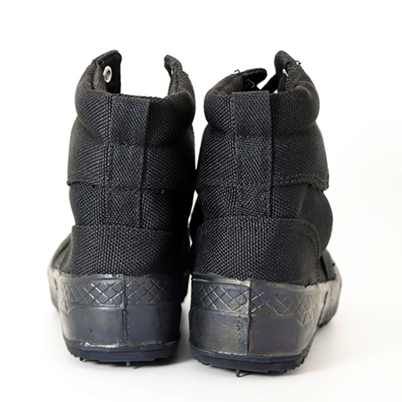 天鸣TM 黑色中腰帆布单鞋 劳保鞋 户外工作鞋 源头工厂可定制 38-46码 双高清大图