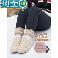 绿彩虹光女宝宝棉裤冬季三层加厚一体绒外穿中小童保暖裤子冬天加绒打底裤