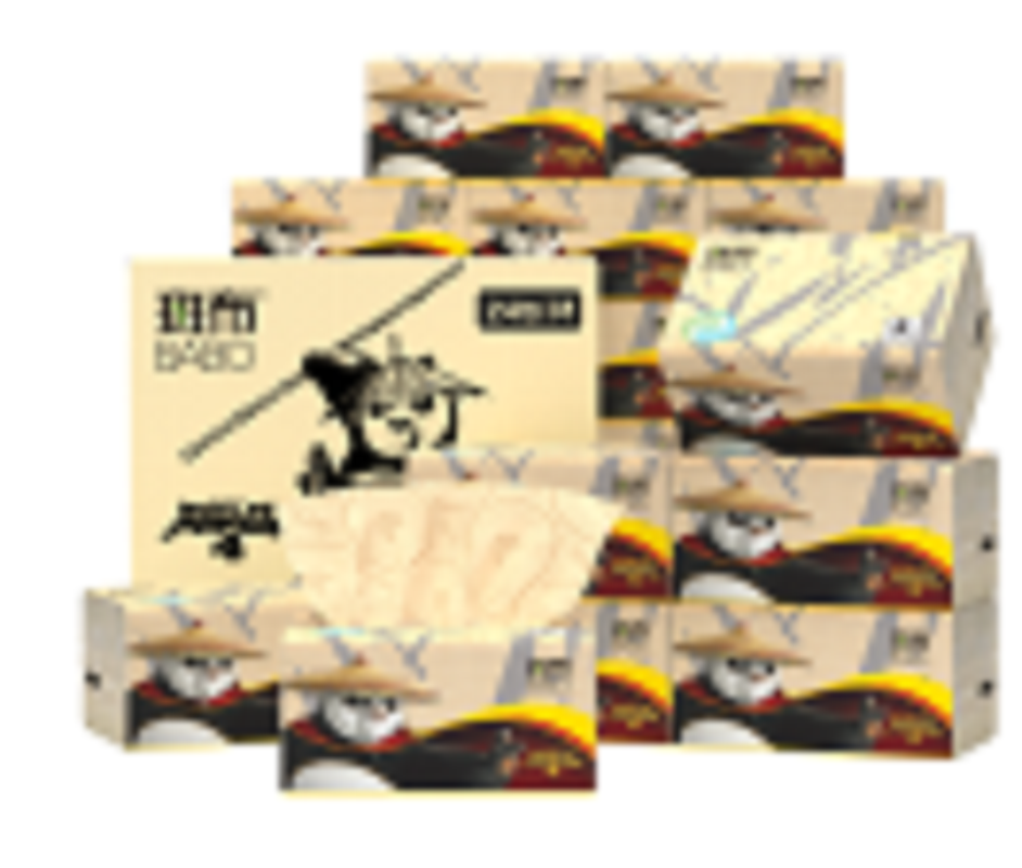 电商斑布6D压花系列抽纸三层100抽24包