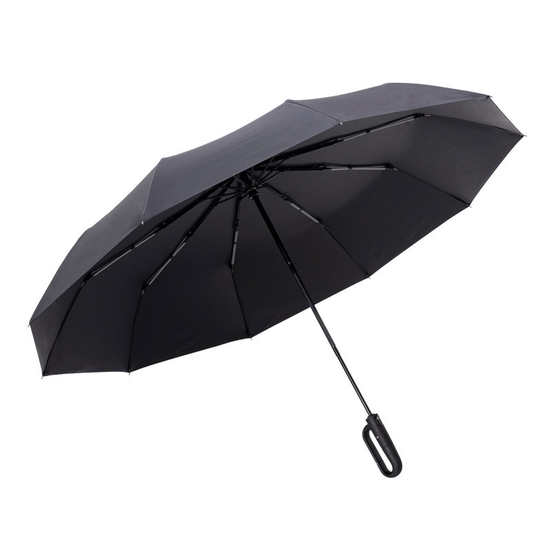 袋鼠威威 便携环扣反向折叠防晒雨伞 HF026高清大图