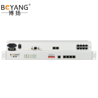 博扬 PCM电话语音复用设备光端机 1路E1转8路电话+4路隔离以太网 机架式单电源 1对价 BY-PCM-8P4EV