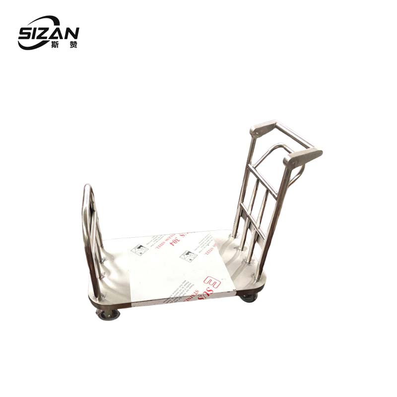 斯赞 手推车 不锈钢平板推车 150*70*100cm 个高清大图