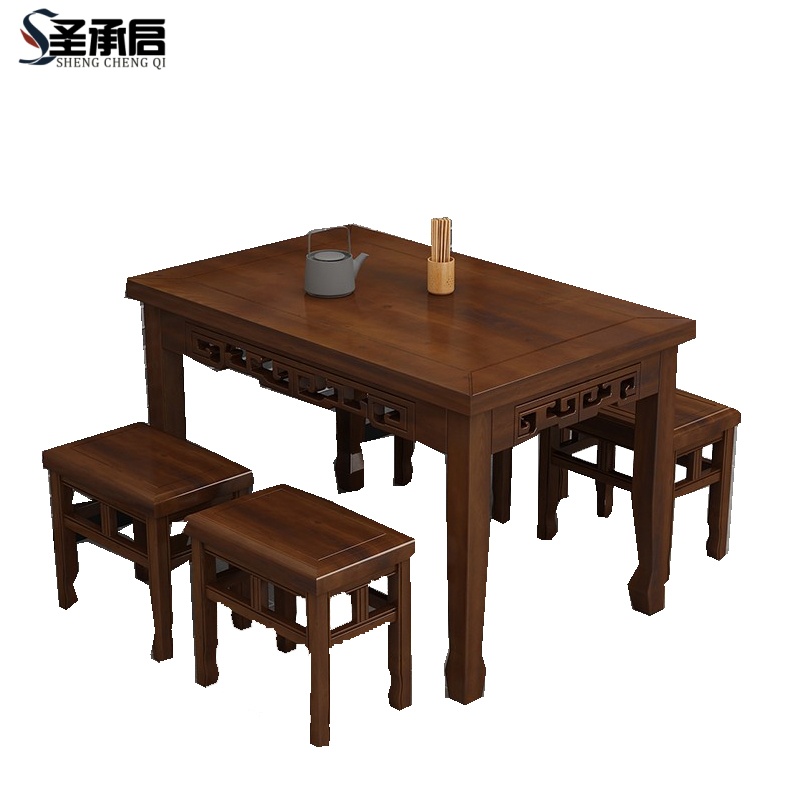 圣承启餐桌1.6米套高清大图