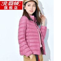 【反季清仓】北极绒轻薄保暖羽绒服女短款立领时尚韩版修身2020冬大码女装外套羽绒外衣bL35W