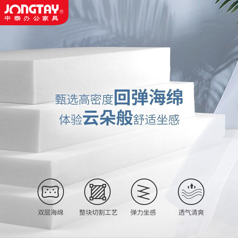 中泰(jongtay)WT-0561 办公椅可躺午休午睡椅 人体工学椅电脑椅子家用学习椅 转椅座椅 鱼骨腰蓝色高清大图