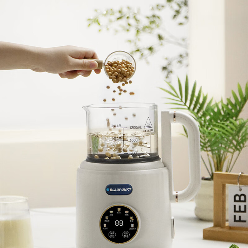蓝宝(BLAUPUNKT)豆浆机家用迷你全自动加热豆浆机多重降噪榨汁机多功能料理机BP-DJ07!高清大图