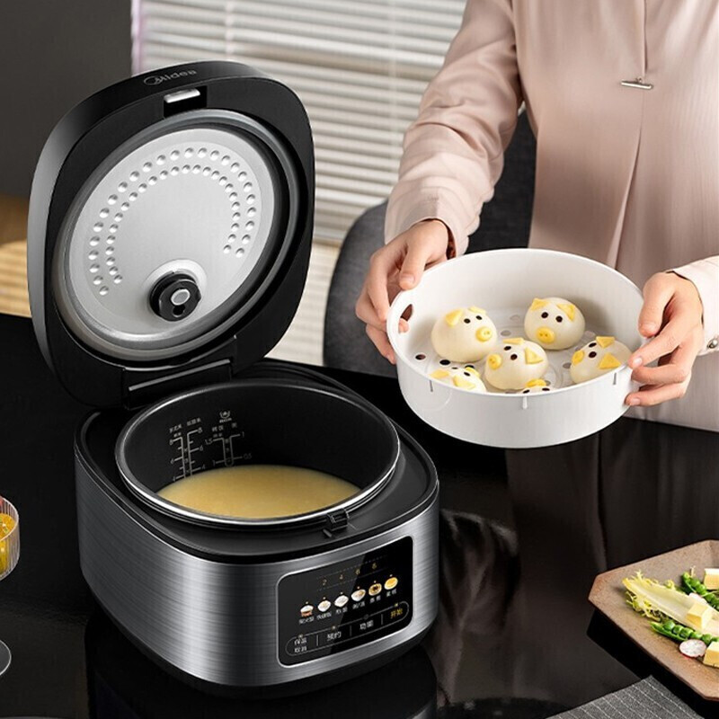 美的(Midea)电饭煲 家用电饭锅2-6人大容量 前置大面板 [容量5L]智能预约多功能煲汤煮米饭 MB-RE529