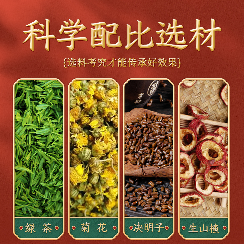 同仁堂同仁清脂茶36袋72g