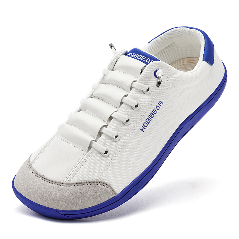 HOBIBEAR男鞋秋季大头鞋一脚蹬大码男鞋子健身鞋户外赤足鞋休闲男鞋 白蓝 36码