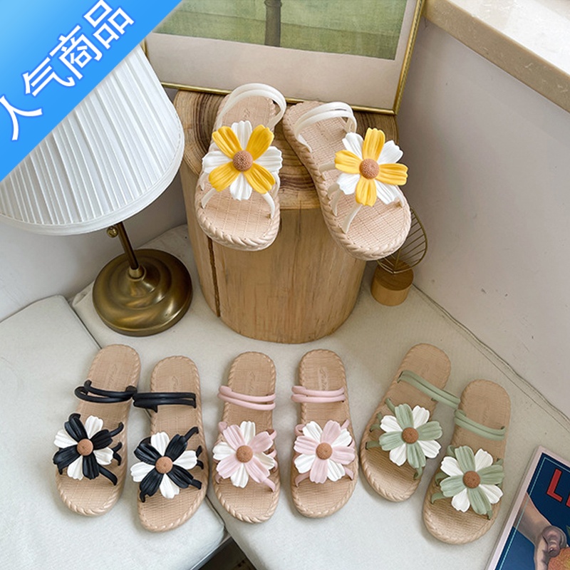 SUNTEK两穿凉鞋女外穿2023新款夏季法式罗马沙滩鞋仙女风配裙子海边拖仙高清大图