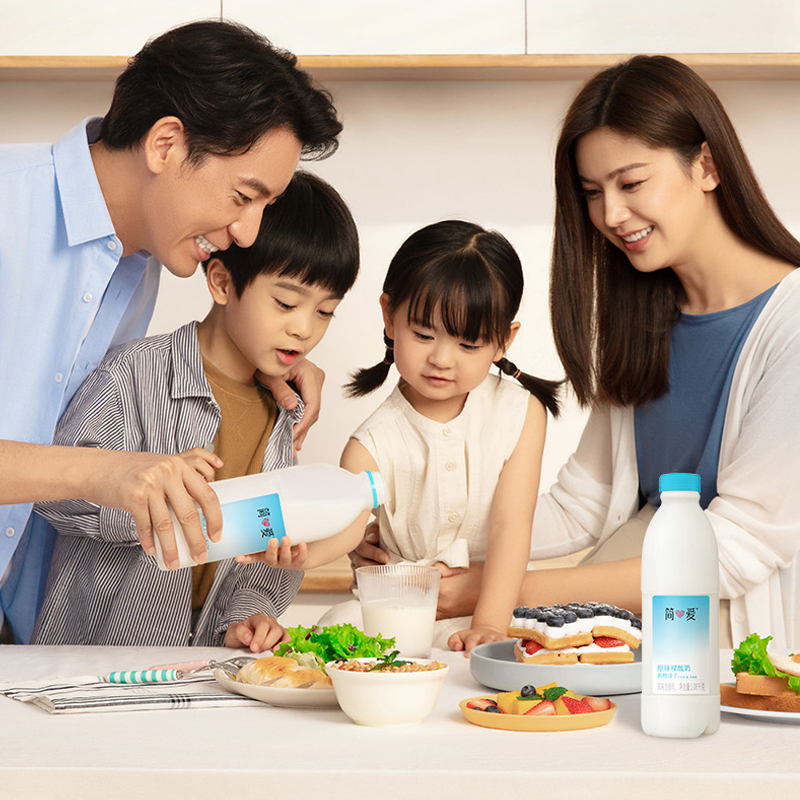简爱原味裸酸奶(家庭装)1.08kg*3瓶(3-7天内顺丰冷链发货)高清大图