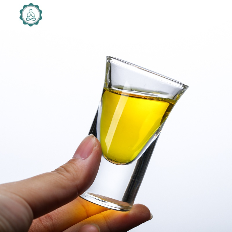 白酒杯小烈酒杯云吞杯一口杯子弹杯 透明玻璃杯高脚杯 6个装 封后 6个白酒B杯+白酒分酒壶100