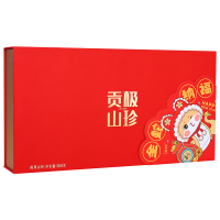 贡极菌菇干货山珍菌菇松茸羊肚菌鹿茸菇金蛇纳福礼盒300g*1盒