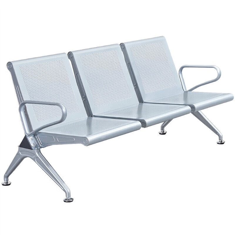 東業家具(DONGYEFURNITURE)办公椅 加厚高档不锈钢等候椅三人位高清大图