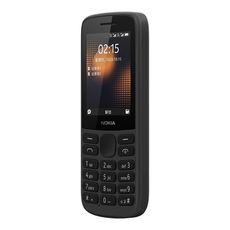 诺基亚 NOKIA 215 4G 移动联通电信三网4G 孤岛式按键 双卡双待 备用功能机 学生功能机 黑色