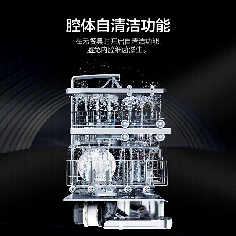 老板(ROBAM)[线下同款]W712家用全自动强力洗智能消毒除菌烘干14套大容量嵌入式洗碗机刷碗机 W712