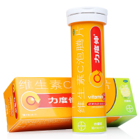 力度伸 维生素C泡腾片柠檬味 10片 拜耳Vitamin维他命C 增强机体抵抗力预防治疗坏血病