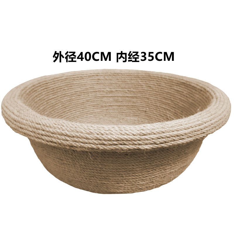 40CM(13斤以下的猫 ) 黄色剑麻不带底座 剑麻猫抓板窝立式不掉屑耐磨多功能猫爪板猫抓窝猫抓球盆猫咪用品