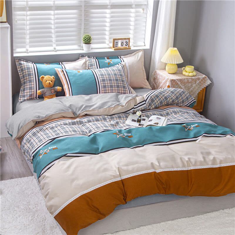 约克罗兰 植物羊绒棉四件套YTJ3102 海岸风情 1.5m/1.8m床 (被套200*230cm)图片