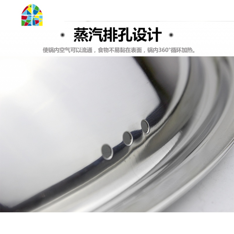 加厚可视不锈钢锅盖炒锅平底煎锅蒸锅盖汤锅盖钢化组合盖通用 FENGHOU 外径32cm高清大图