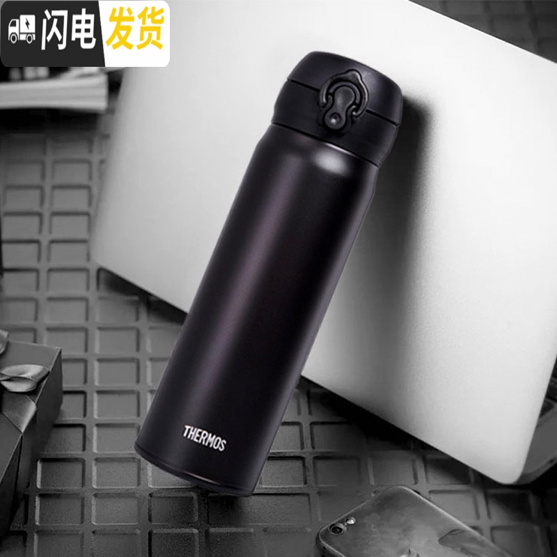 三维工匠不锈钢保温杯学生水杯大容量500男女便携杯子JN-502/501 红色高清大图