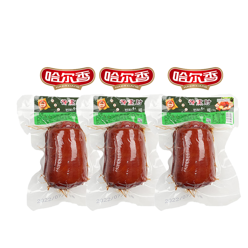哈尔香 酱熏皮肘花300g*3袋