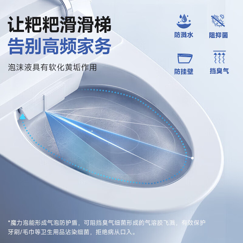 惠达HUIDA智能马桶ET520-Q带水箱无水压限制泡沫盾全自动电动一体坐便器 零水压+泡沫盾高清大图