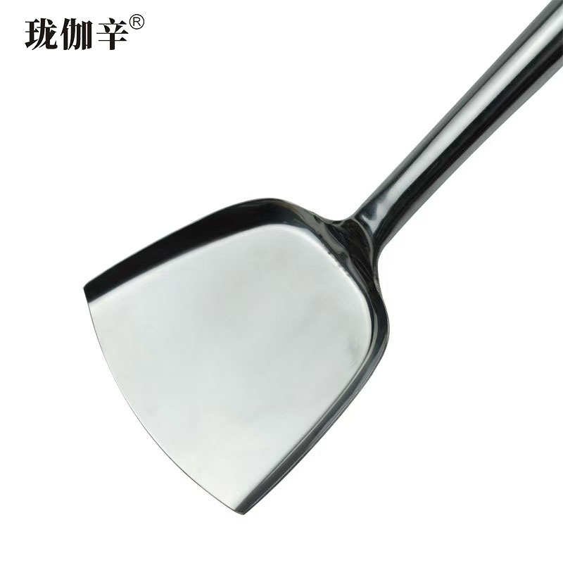 珑伽辛 不锈钢木柄锅铲 1号/把高清大图
