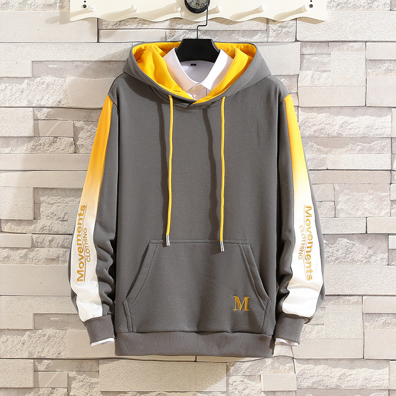 newlake青少年长袖t恤男春秋季韩版潮流高中初中学生潮牌休闲连帽卫衣