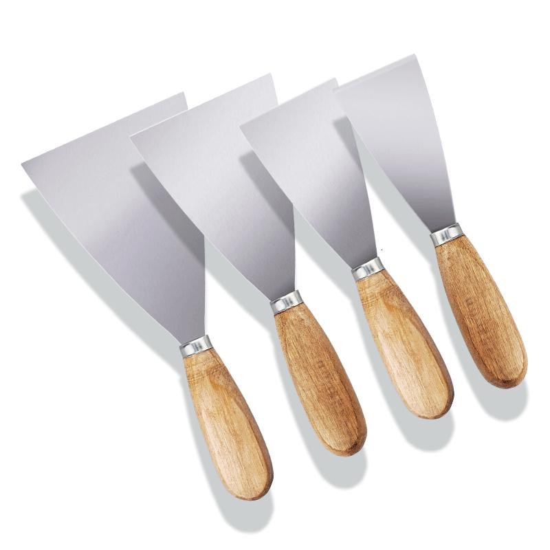 木柄铁质加厚油灰刀阿斯卡利刮腻子大白铲墙油漆工具刮刀子清洁铲刀