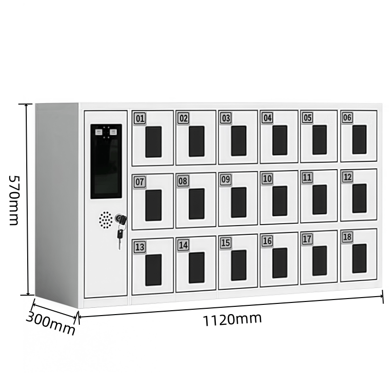 鑫木樽充电柜十八门台高清大图