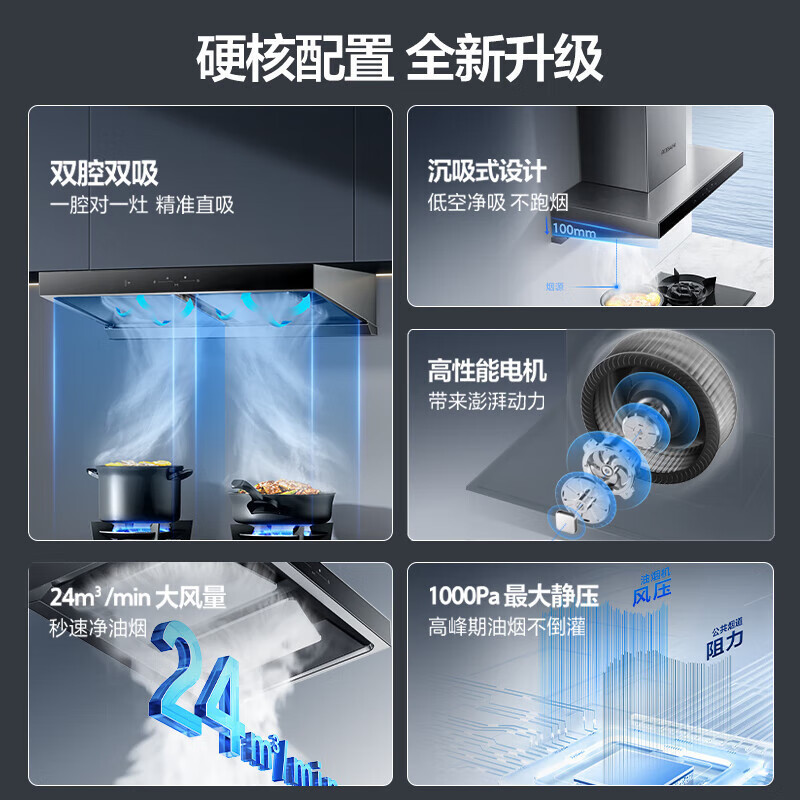 老板(ROBAM)烟灶套餐 24m³变频烟灶套装60X6S+57B0X+HT322A-16天然气燃气热水器烟灶热三件套