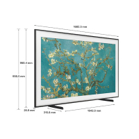 三星壁纸电视75LS03CA 75英寸 4K超高清 QLED量子点 3+32G 120Hz Frame画壁 百搭艺术电视