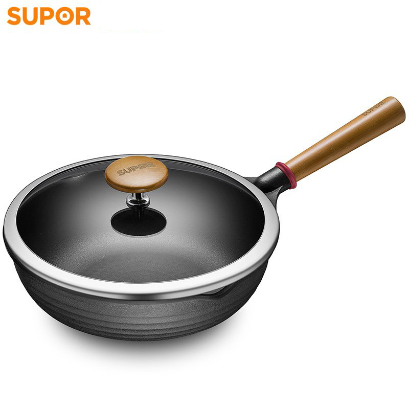 苏泊尔炒锅28cm不粘锅煎炒锅 燃气电磁炉通用平底锅【价格 图片 品牌