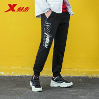 特步(Xtep)男士运动长裤2018秋冬新款加绒保暖时尚针织休闲裤常规型常规款882429639404