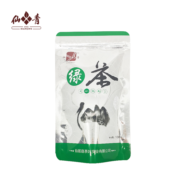 仙青雨前一级绿茶100g袋装高清大图