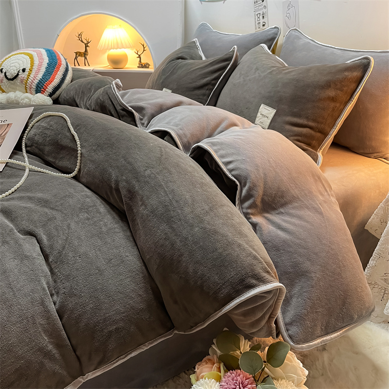 红蜻蜓加厚牛奶绒被套冬季单件150x200被罩冬天珊瑚绒法兰儿童