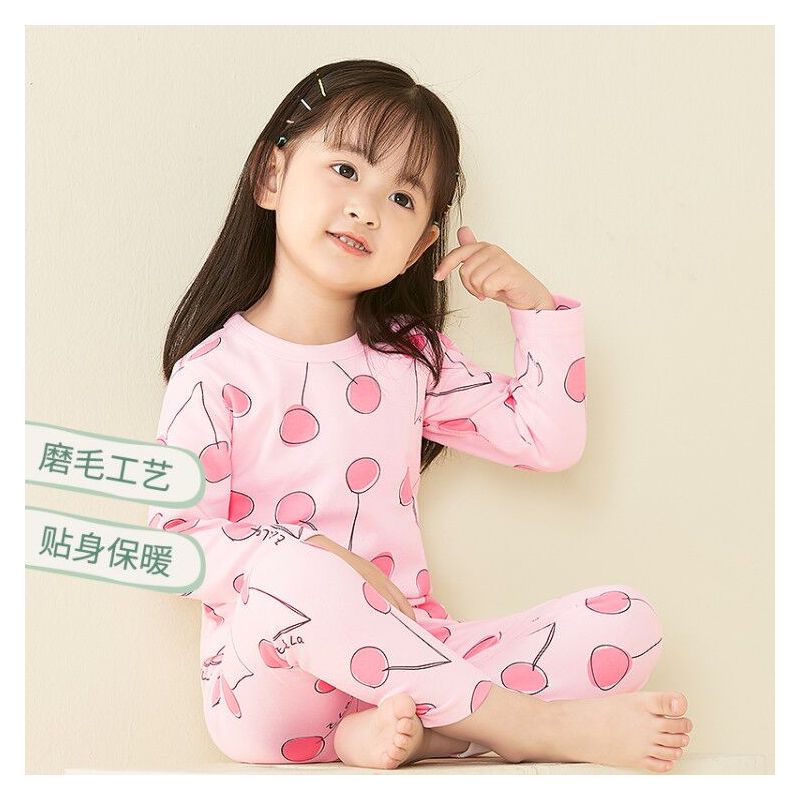 2020秋冬新款女童保暖内衣套装儿童加厚打底中小童秋衣秋裤