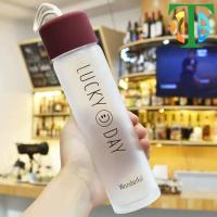 双层透明耐高温玻璃杯学生韩国可爱便携小巧女士随手泡花茶水杯子 玻璃杯红色200毫升