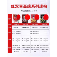 红双喜(DHS)乒乓球拍4星5星6星级狂飙四星五星六星横直拍单拍