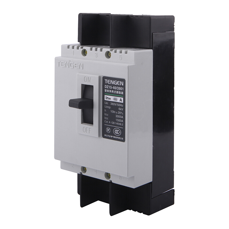 天正电气 DZ15-40 3KA 热磁式 32A 3P 手动 固定式 380V 01040030041 塑壳断路器