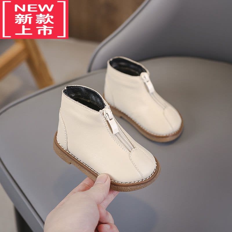 可莉允女宝宝秋冬鞋子婴儿小皮靴学步鞋软底公主鞋女童小童靴子加绒短靴图片