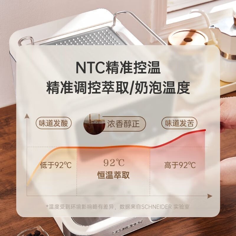 施耐德(Schneider) 意式半自动研磨一体咖啡机 低温冷萃 SWK-XCF06高清大图