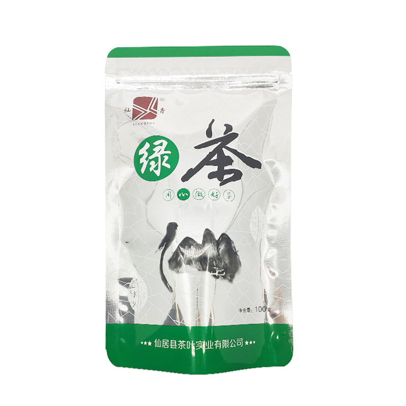 仙青一级绿茶100g袋装高清大图